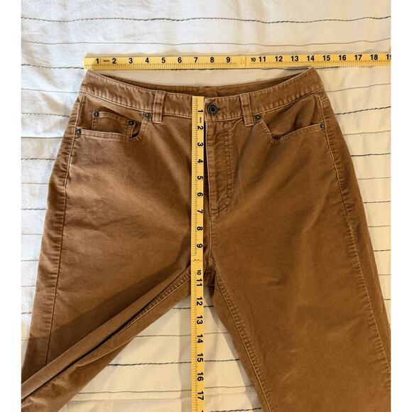 Talbots Petites | Women’s Faux Suede Straight Leg Pants Tan High Rise - Picture 5 of 6